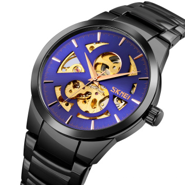 Skmei Automatikuhren Herren Mechanische Luxus Edelstahl Armbanduhr